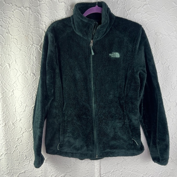 The North Face Womens Osito Jacket Teal Blue Soft Fuzzy - Picture 2 of 9